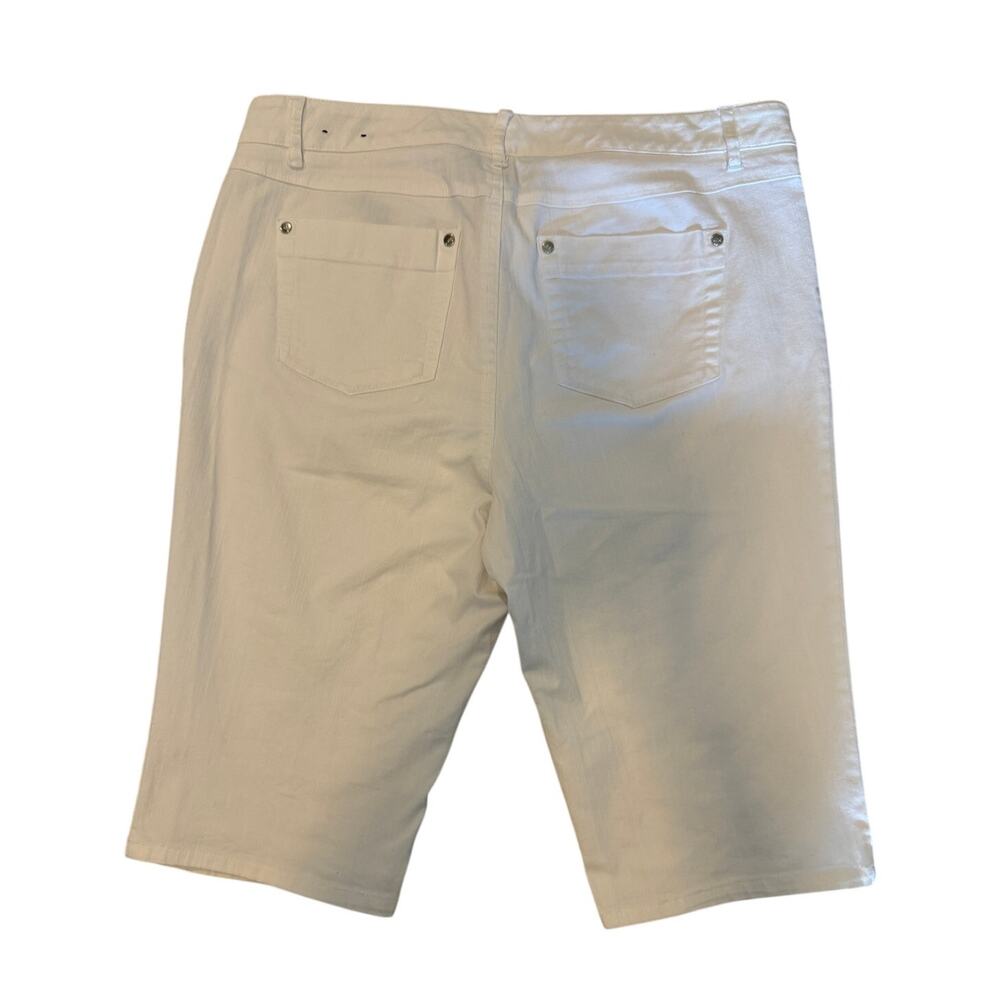 Style & Co. White Denim Bermuda Shorts, Women's Size 10